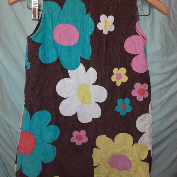 Corduroy floral dress - Picture 3 of 3